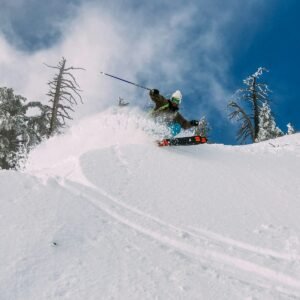 person skiing on snow-covered hill